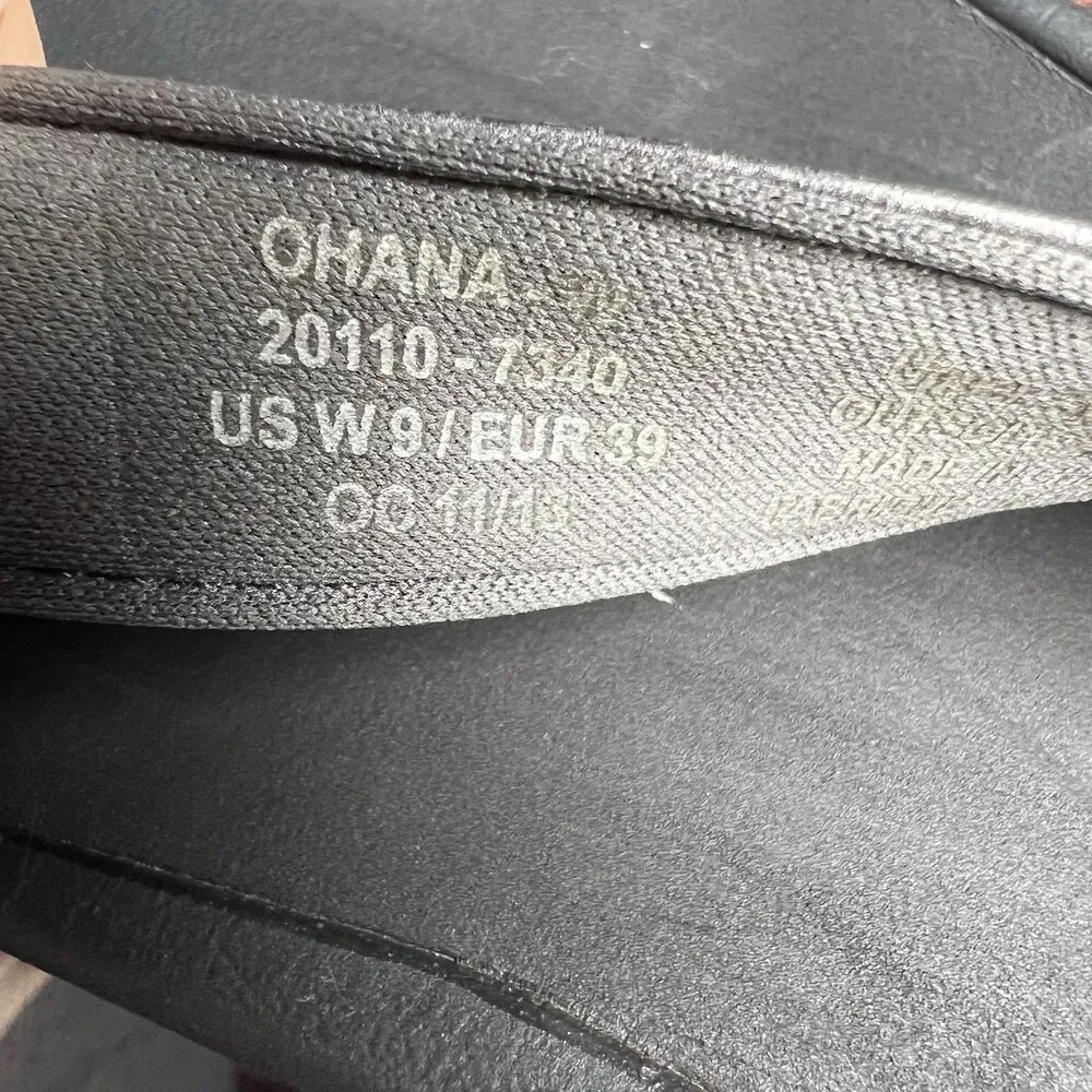 Olukai Silver Pewter‎ Leather Flip Flops Women’s 9 W
